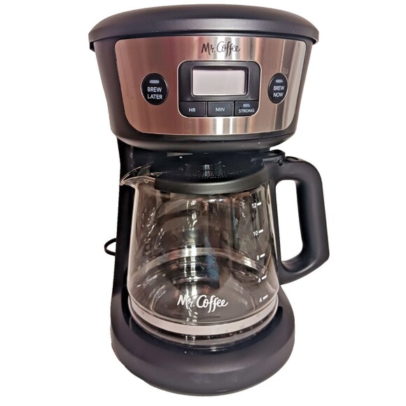 Mr. Coffee 12 Cup Programmable Coffee Maker with Strong Brew, Stainless Clean - Picture 1 of 9